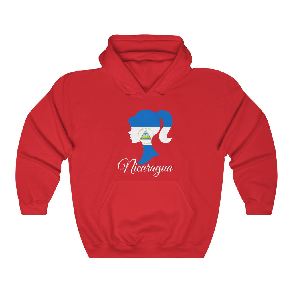 Nicaragua Girl Flag Hoodie Sweatshirt 2 - Unisex
