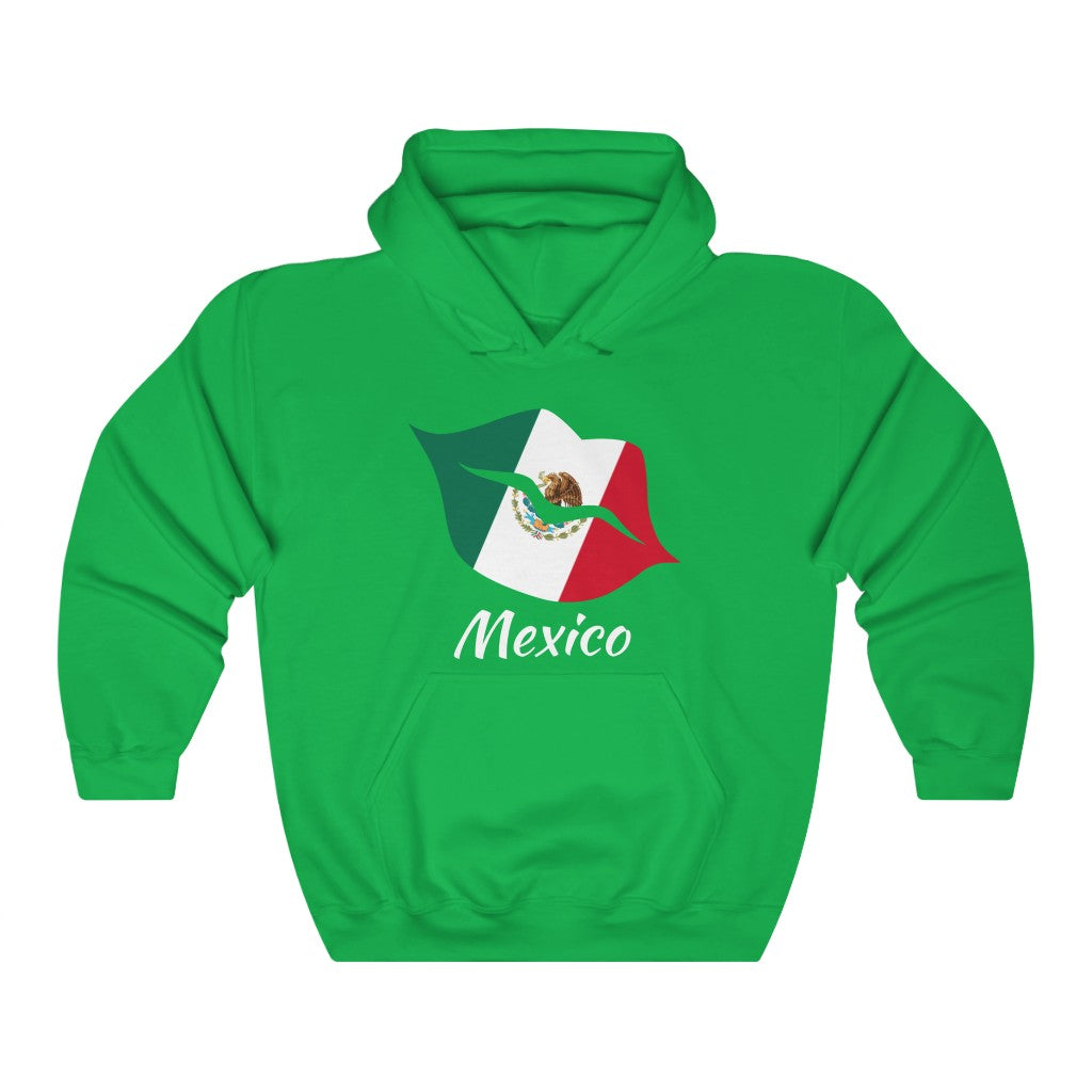 Mexico Lips Flag Hoodie Sweatshirt 2 - Unisex