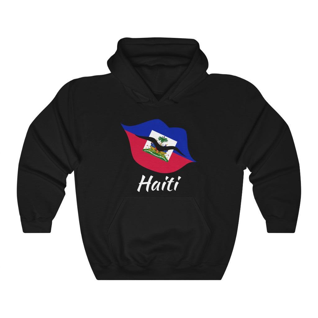 Haiti Lips Flag Hoodie Sweatshirt 2 - Unisex