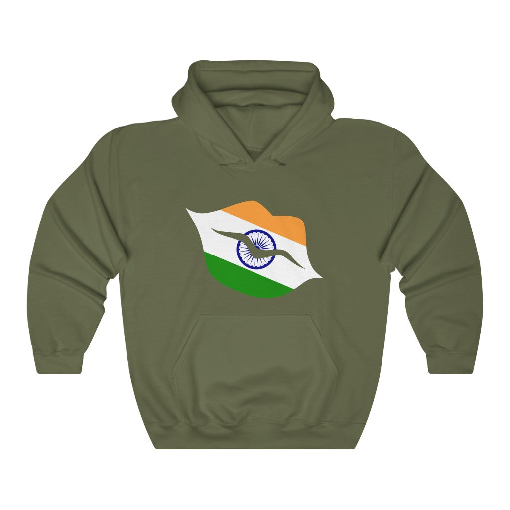 India Lips Flag Hoodie Sweatshirt - Unisex