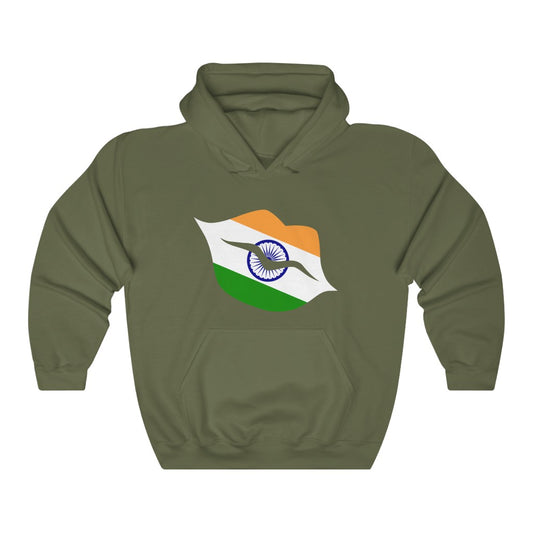 India Lips Flag Hoodie Sweatshirt - Unisex