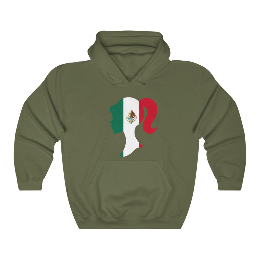 Mexico Girl Flag Hoodie Sweatshirt - Unisex