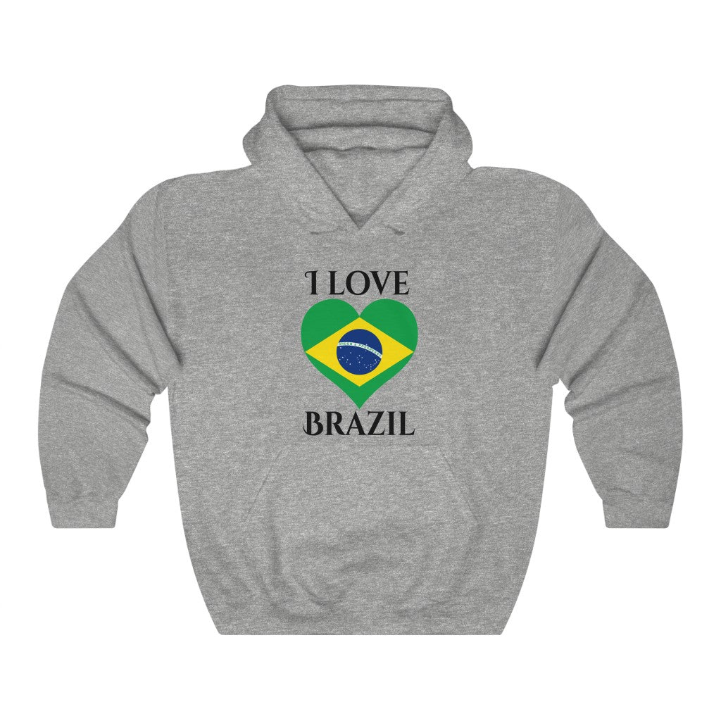 Brazil Heart Flag Hoodie Sweatshirt 1 - Unisex