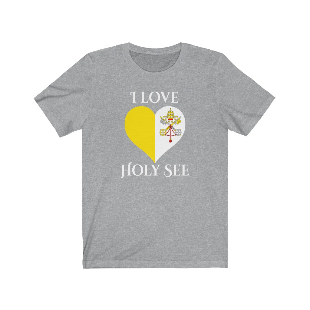 Holy See Heart Flag Premium Tee 2 - Unisex