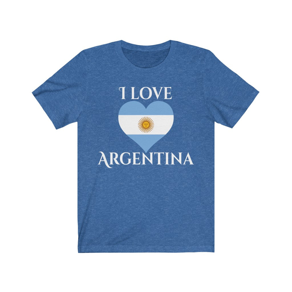 Argentina Heart Flag Premium Tee 2 - Unisex