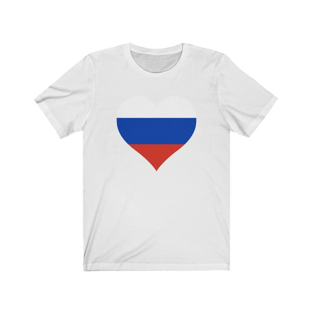 Russia Heart Flag Premium Tee - Unisex