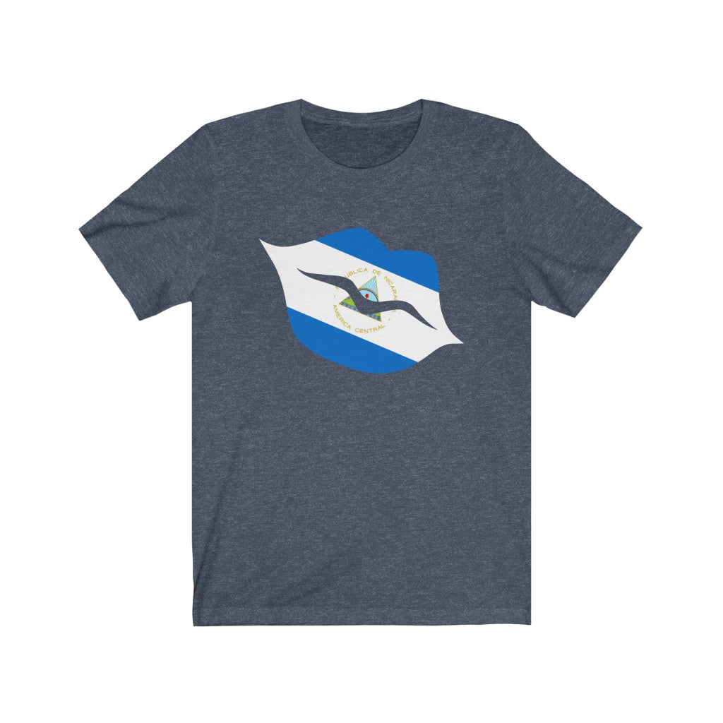 Nicaragua Lips Flag Premium Tee - Unisex