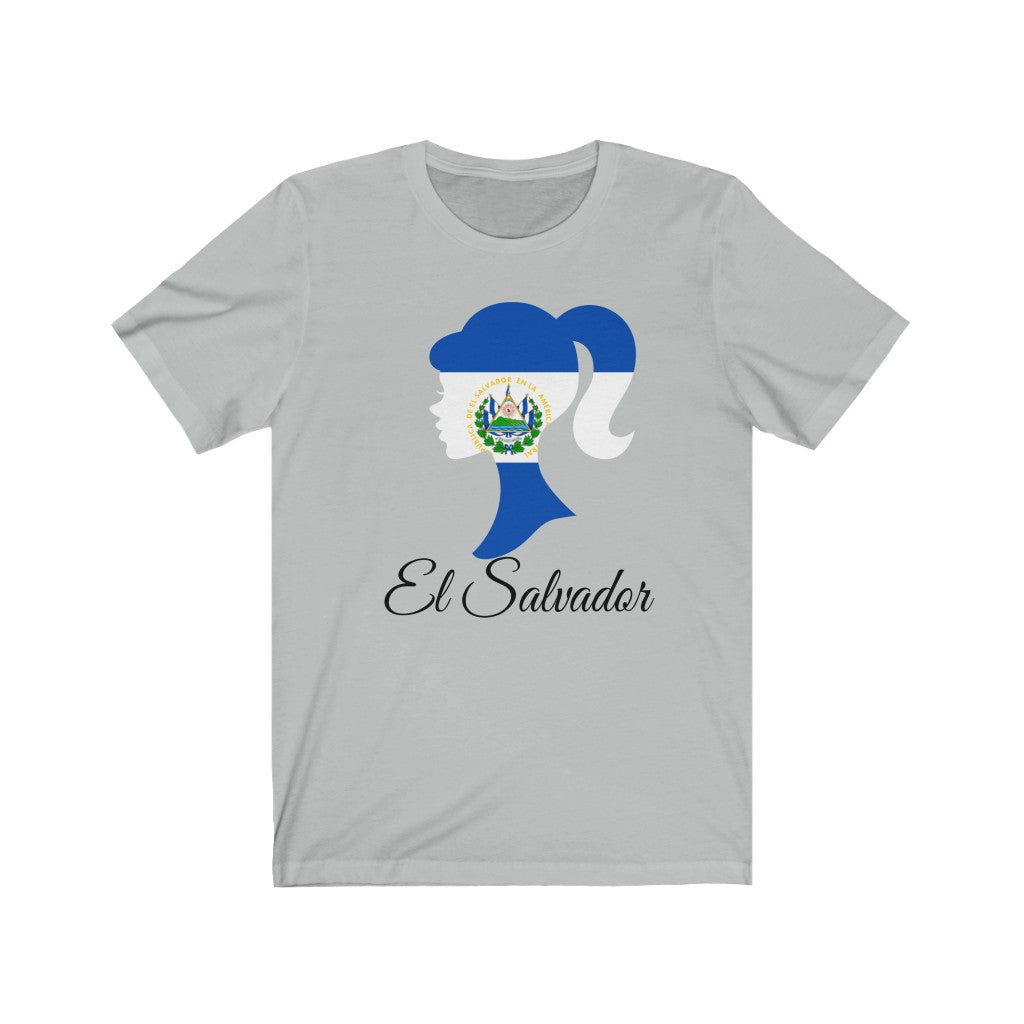 El Salvador Girl Flag Premium Tee 1 - Unisex