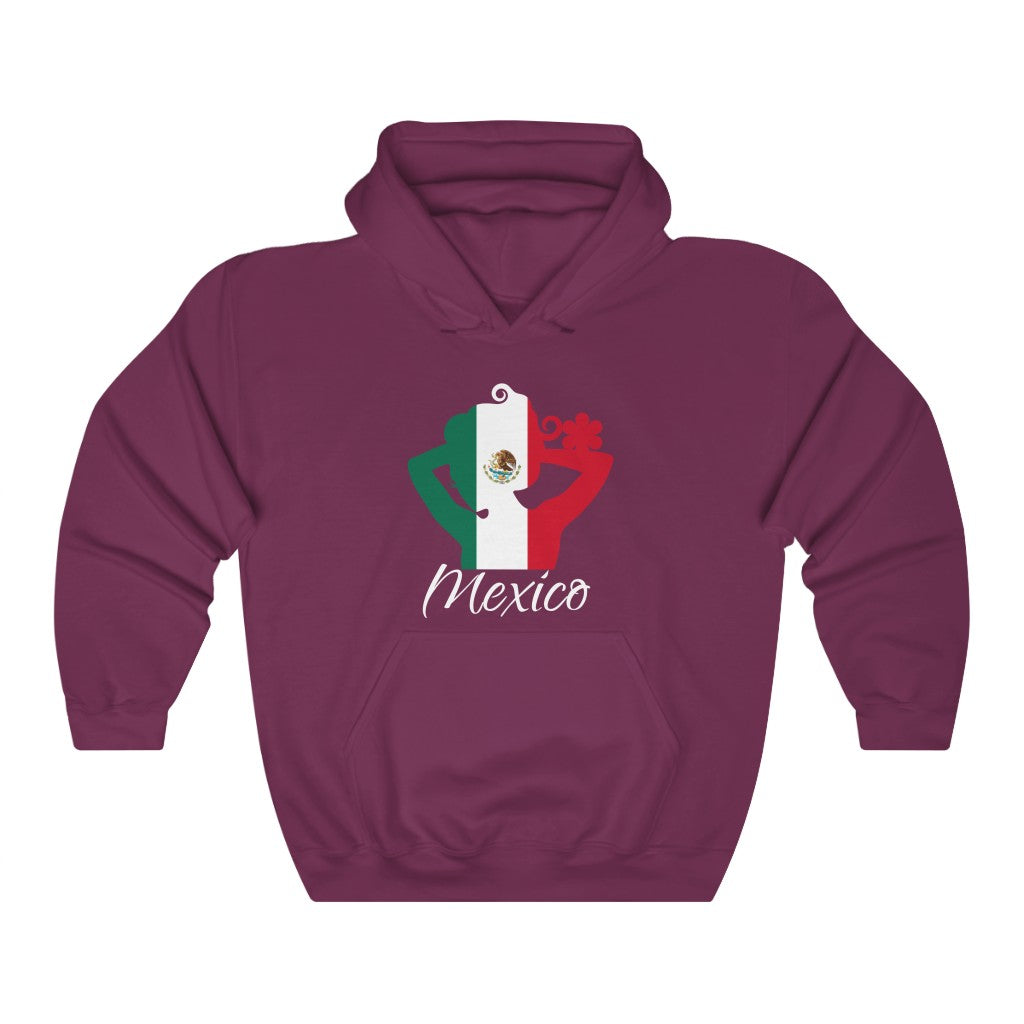 Mexico Lady Flag Hoodie Sweatshirt 2 - Unisex