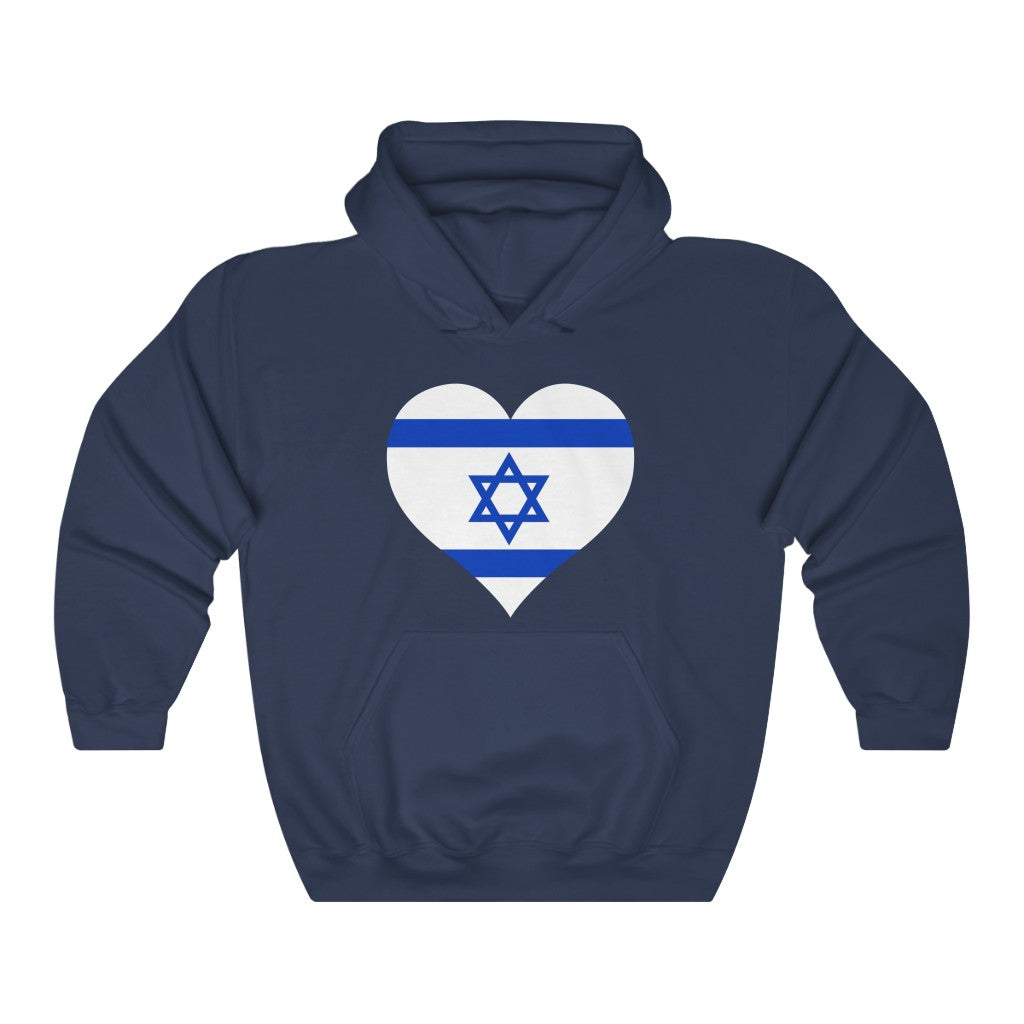 Israel Heart Flag Hoodie Sweatshirt - Unisex