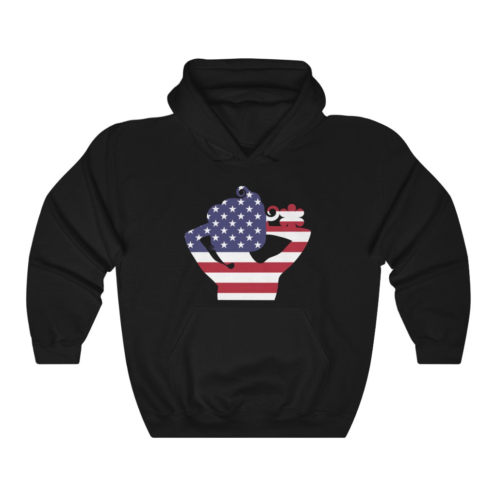 United States of America Lady Flag Hoodie Sweatshirt - Unisex