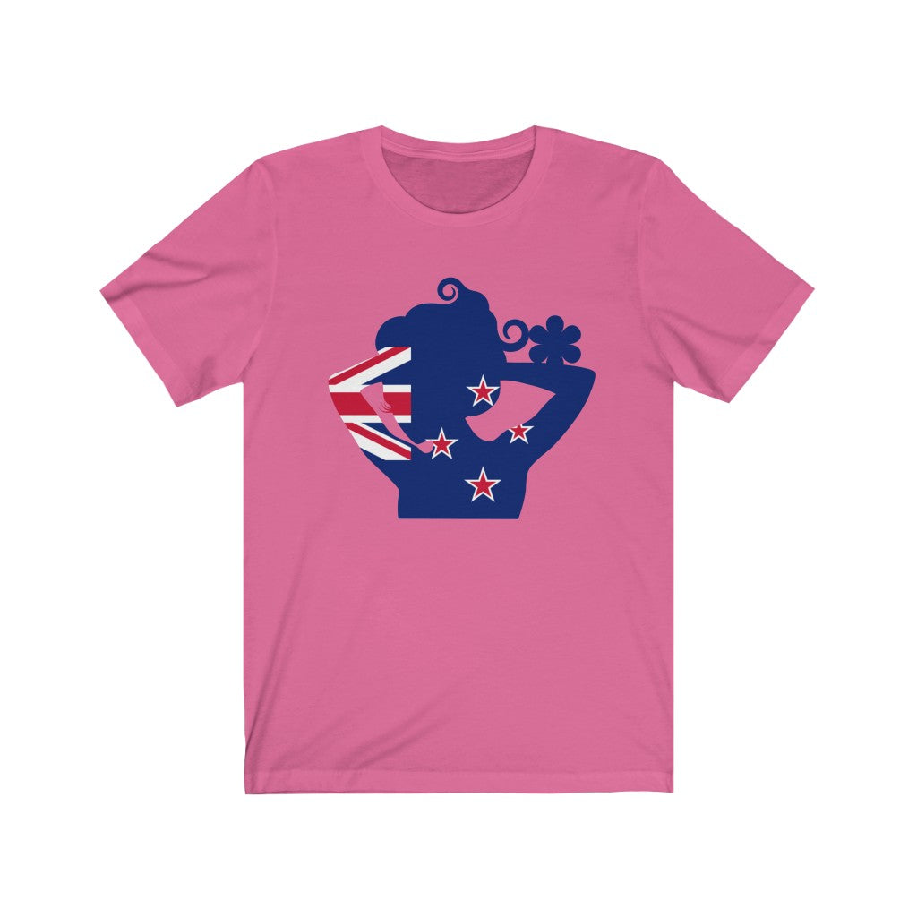 New Zealand Lady Flag Premium Tee - Unisex