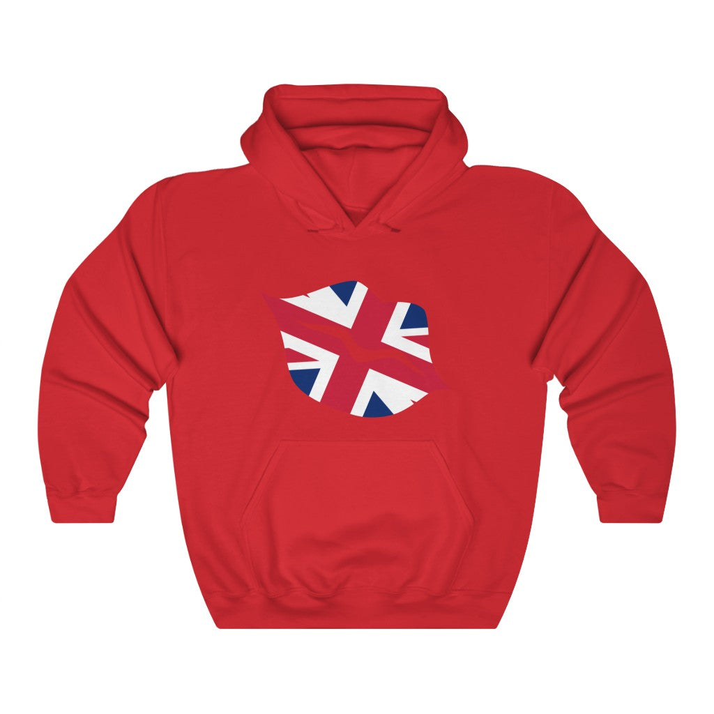United Kingdom Lips Flag Hoodie Sweatshirt - Unisex