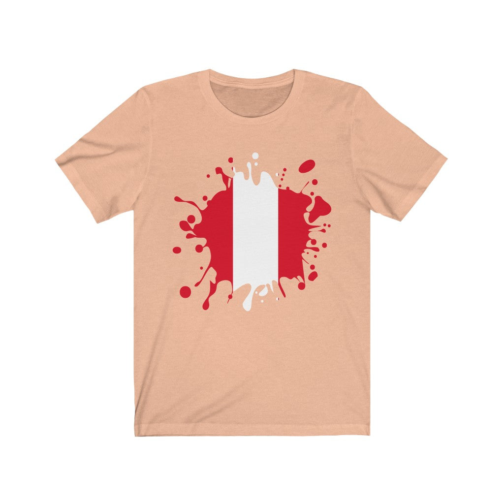 Peru Splat Flag Premium Tee - Unisex