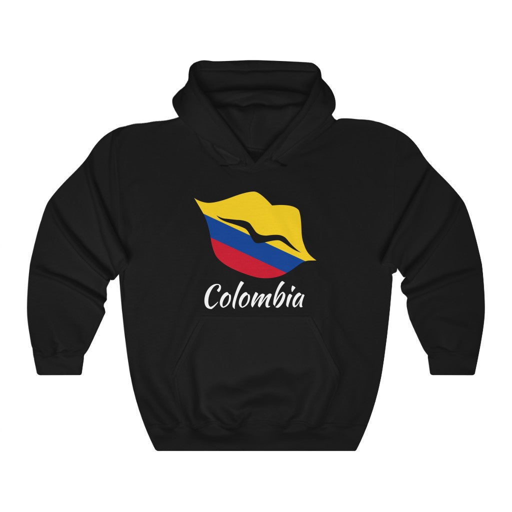 Colombia Lips Flag Hoodie Sweatshirt 2 - Unisex