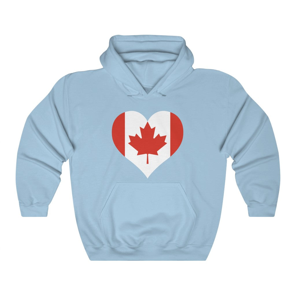 Canada Heart Flag Hoodie Sweatshirt - Unisex