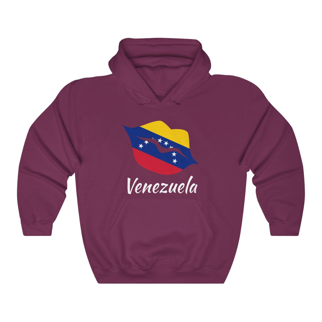 Venezuela Lips Flag Hoodie Sweatshirt 2 - Unisex