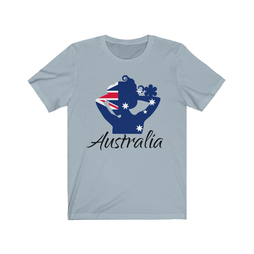 Australia Lady Flag Premium Tee 1 - Unisex