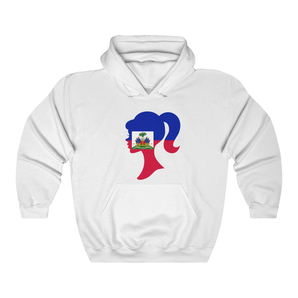 Haiti Girl Flag Hoodie Sweatshirt - Unisex
