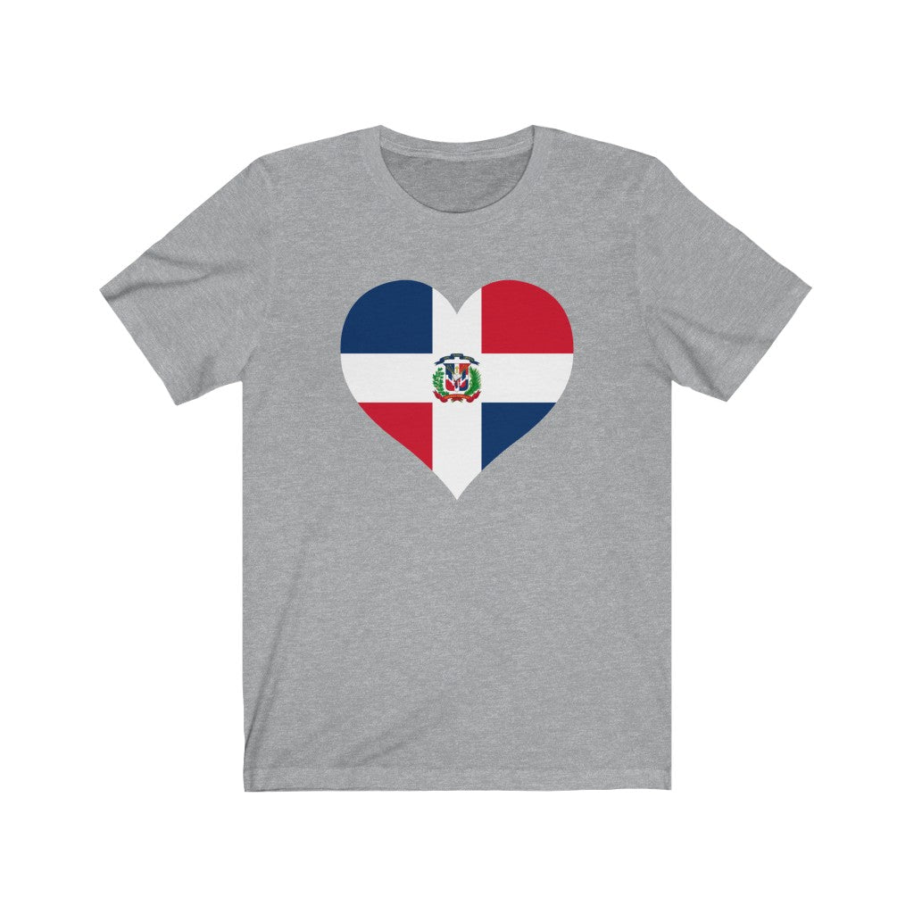 Dominican Republic Heart Flag Premium Tee - Unisex