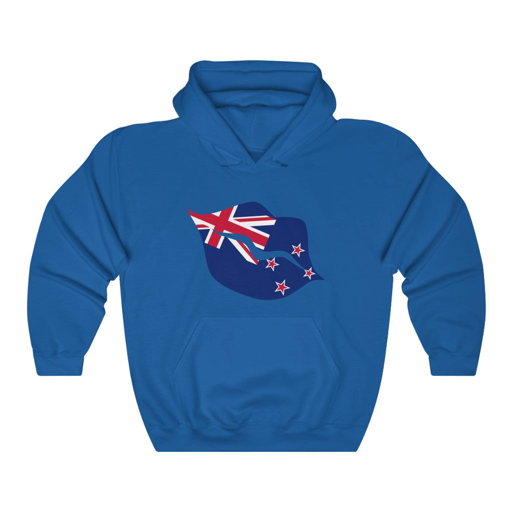 New Zealand Lips Flag Hoodie Sweatshirt - Unisex