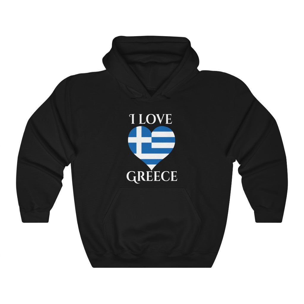 Greece Heart Flag Hoodie Sweatshirt 2 - Unisex