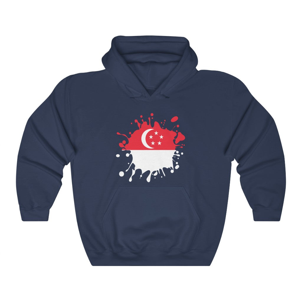 Singapore Splat Flag Hoodie Sweatshirt - Unisex
