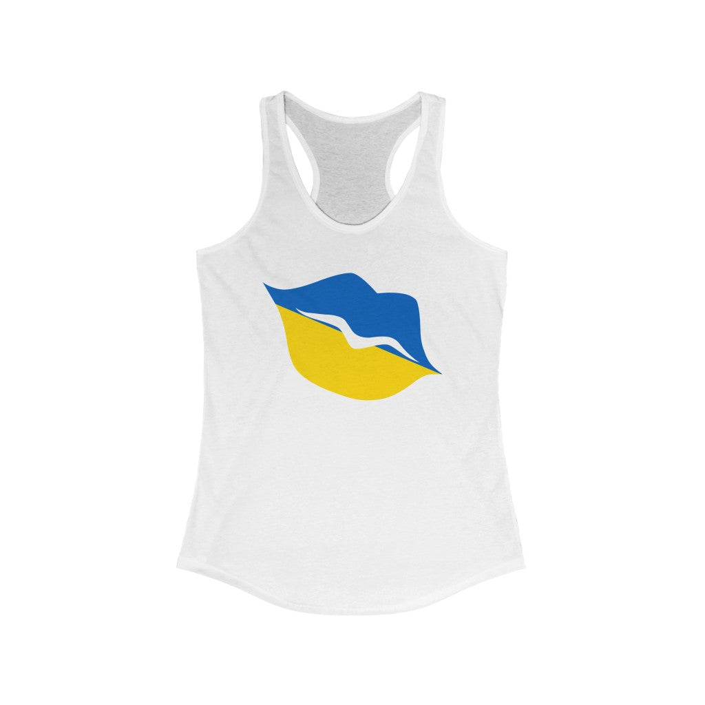 Ukraine Lips Flag Tank - Women