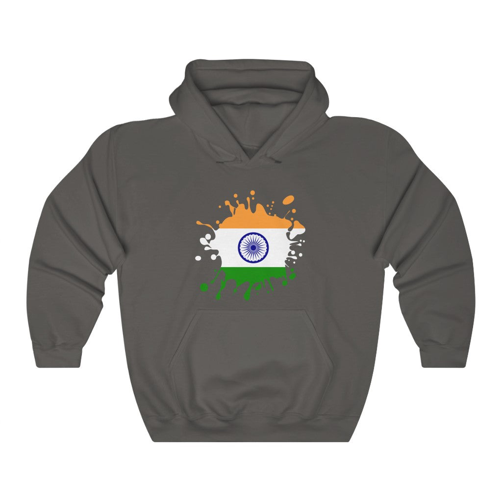India Splat Flag Hoodie Sweatshirt - Unisex