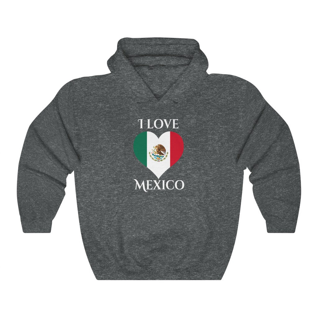 Mexico Heart Flag Hoodie Sweatshirt 2 - Unisex