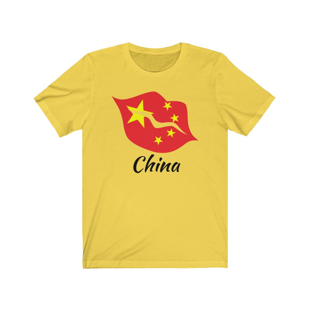 China Lips Flag Premium Tee 1 - Unisex