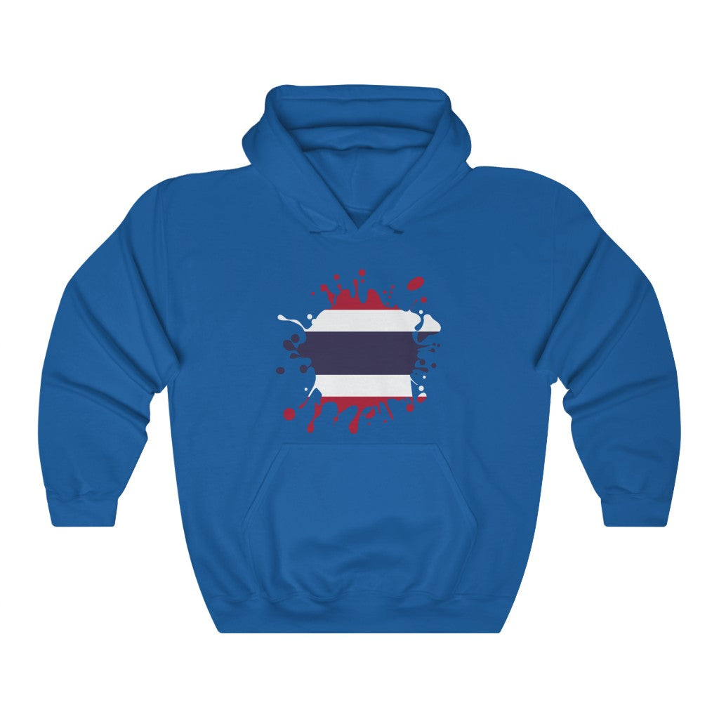 Thailand Splat Flag Hoodie Sweatshirt - Unisex