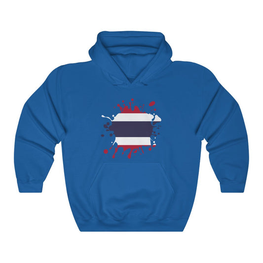 Thailand Splat Flag Hoodie Sweatshirt - Unisex
