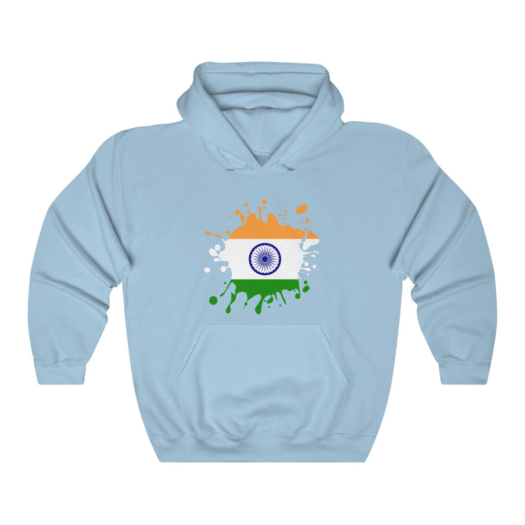 India Splat Flag Hoodie Sweatshirt - Unisex