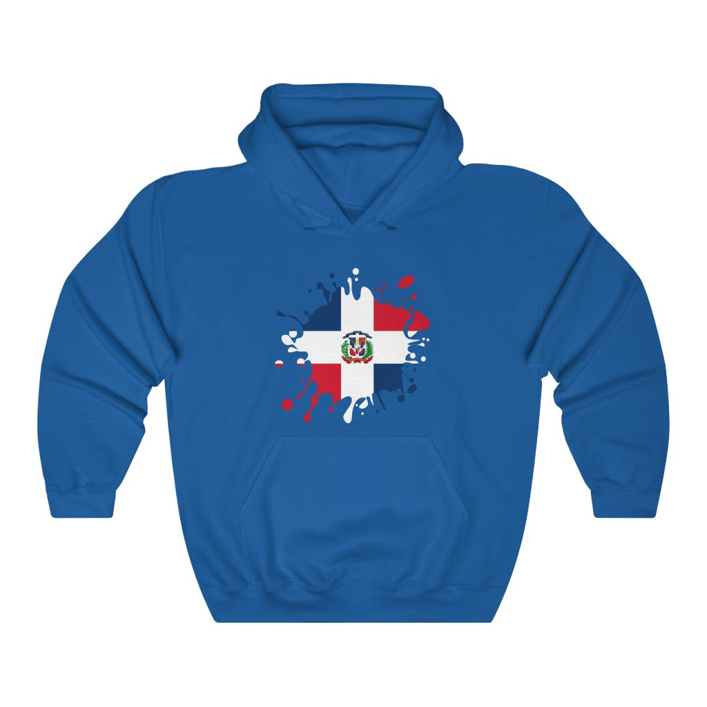 Dominican Republic Splat Flag Hoodie Sweatshirt - Unisex