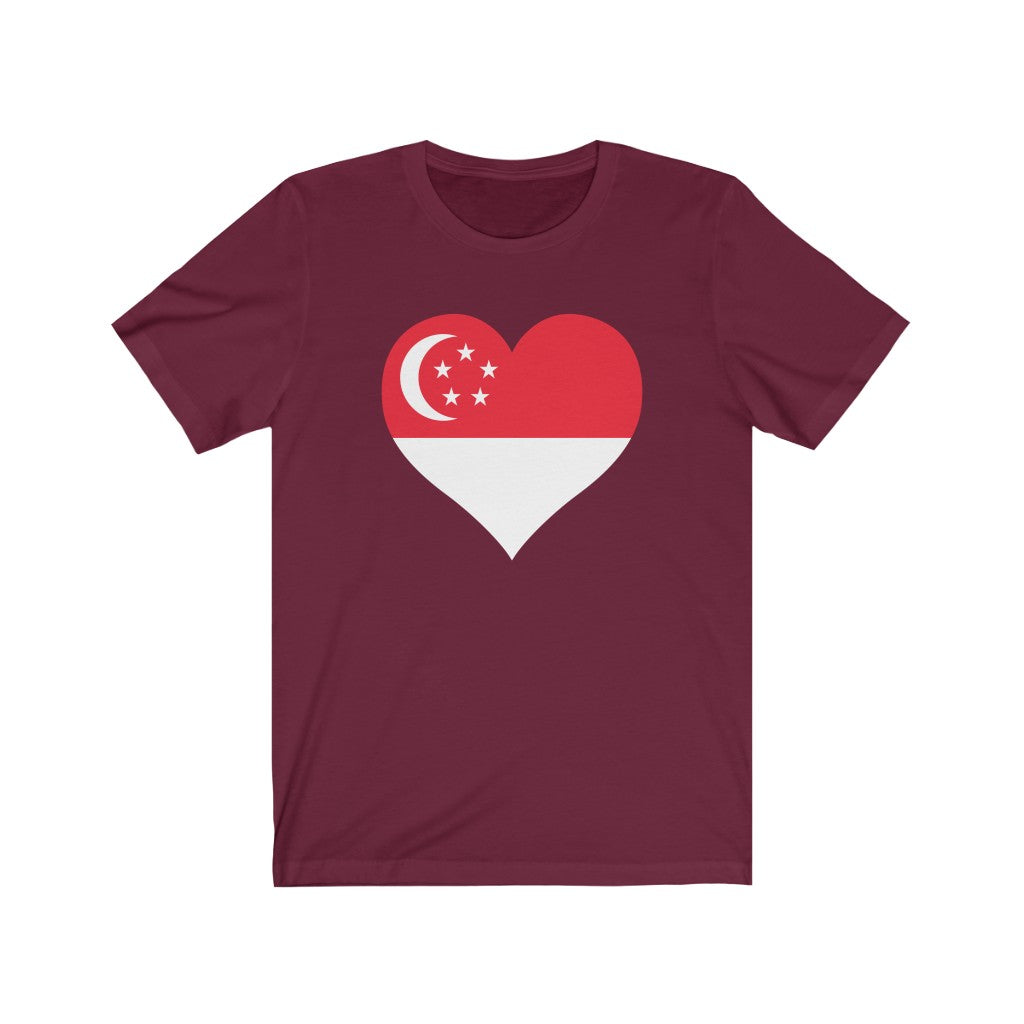 Singapore Heart Flag Premium Tee - Unisex