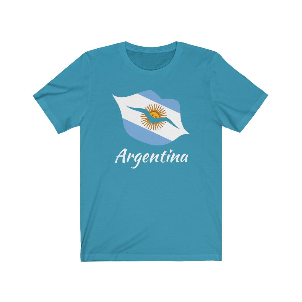 Argentina Lips Flag Premium Tee 2 - Unisex