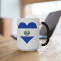 El Salvador Heart Color Changing Mug