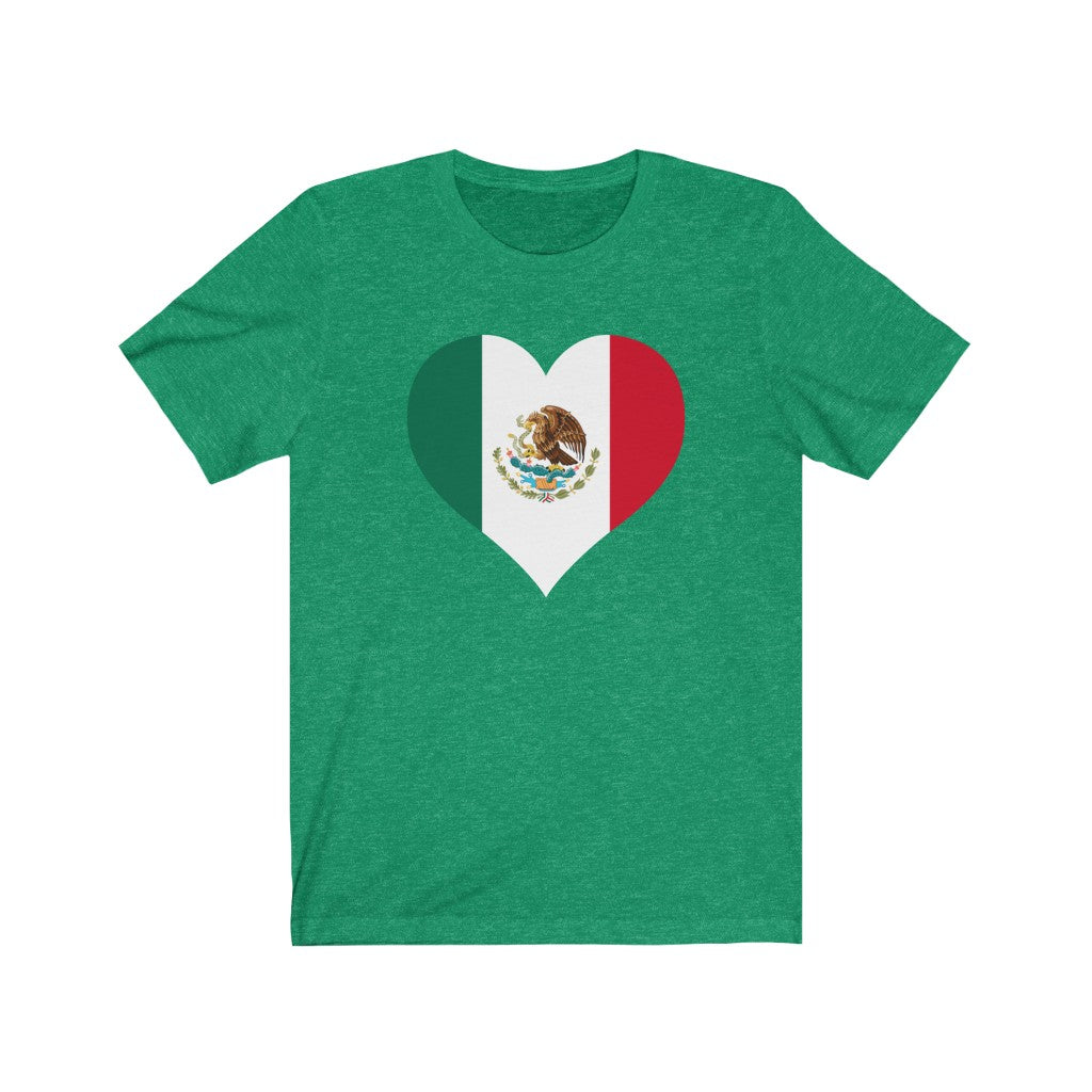 Mexico Heart Flag Premium Tee - Unisex
