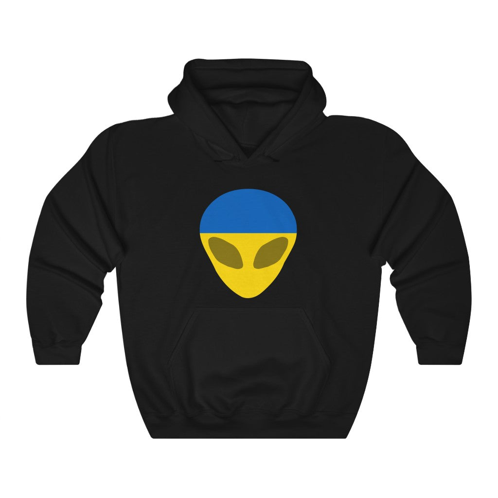 Ukraine Alien Flag Hoodie Sweatshirt - Unisex