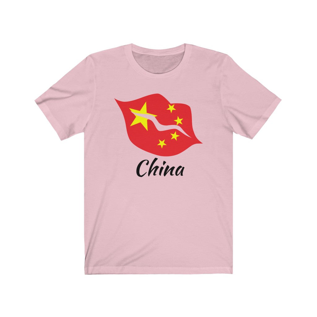 China Lips Flag Premium Tee 1 - Unisex