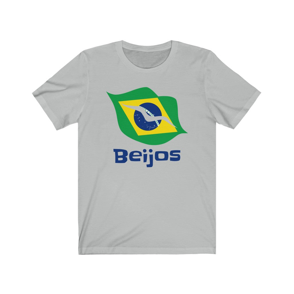 Brazil (Beijos) Lips Flag Premium Tee 1c - Unisex