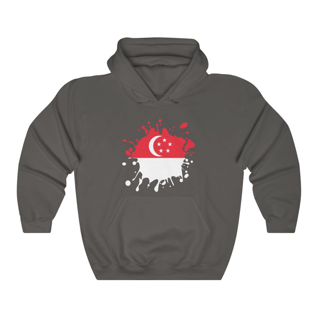 Singapore Splat Flag Hoodie Sweatshirt - Unisex