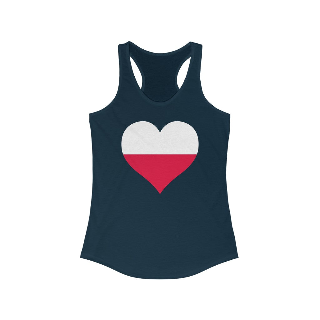 Poland Heart Flag Tank - Women