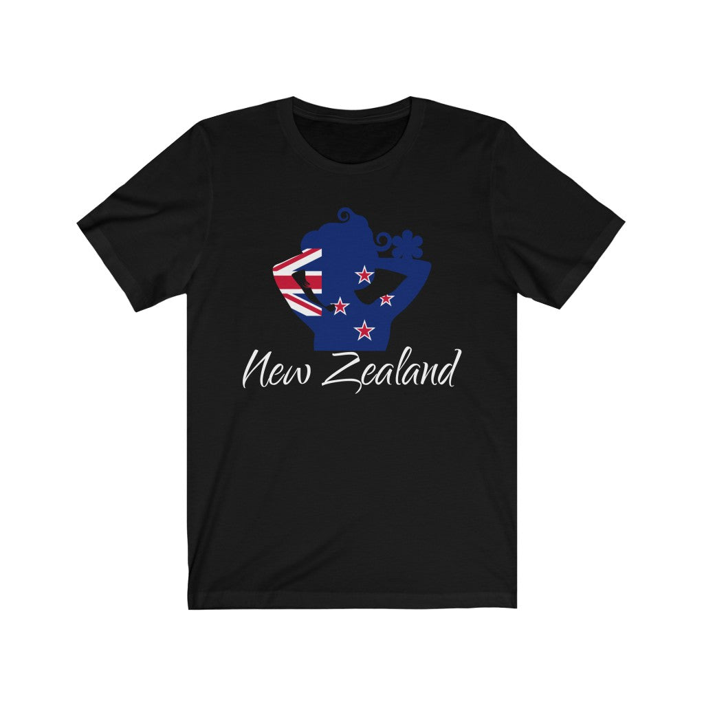 New Zealand Lady Flag Premium Tee 2 - Unisex