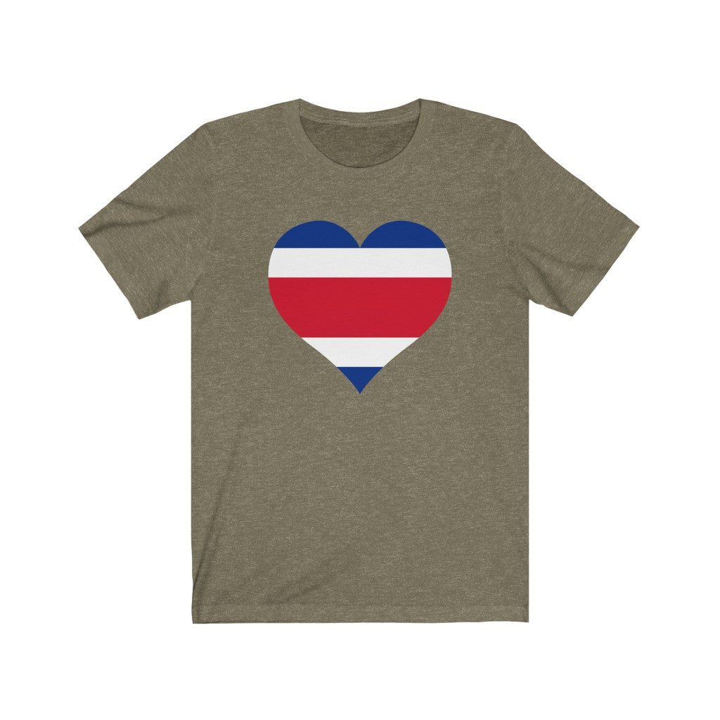 Costa Rica Heart Flag Premium Tee - Unisex