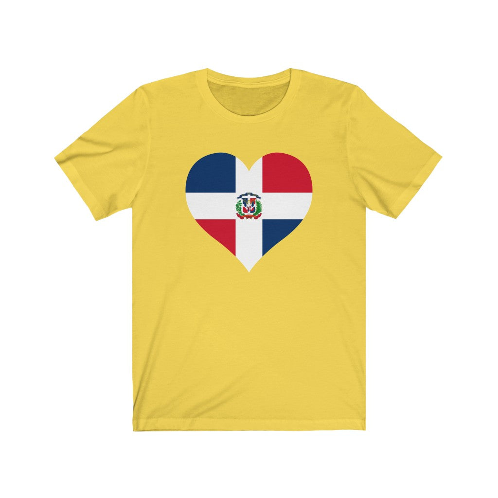 Dominican Republic Heart Flag Premium Tee - Unisex