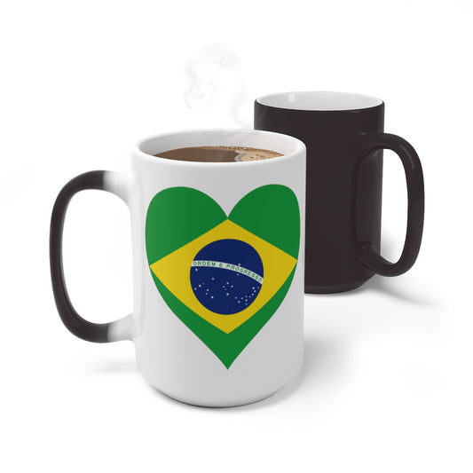 Brazil Heart Color Changing Mug