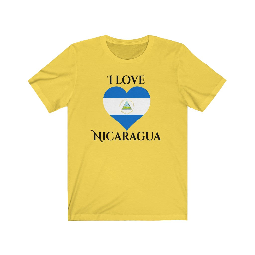 Nicaragua Heart Flag Premium Tee 1 - Unisex