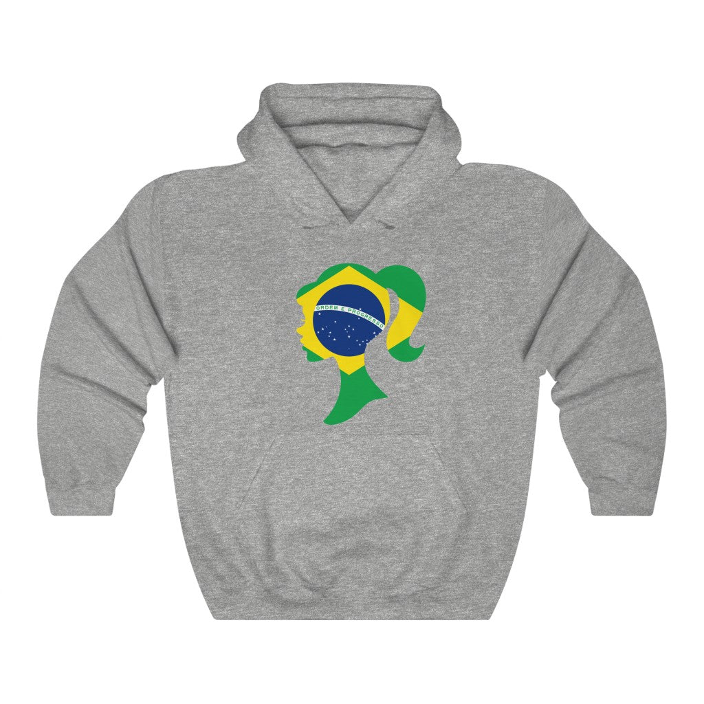 Brazil Girl Flag Hoodie Sweatshirt - Unisex